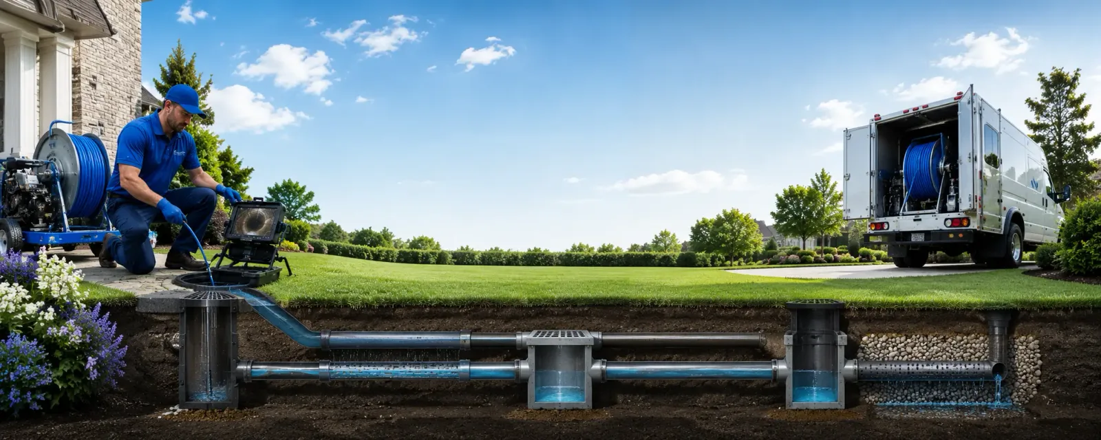 Outdoor drain cleaning information for Haddock, GA